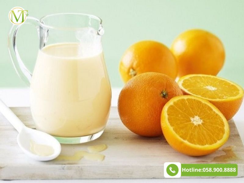 Cách làm sinh tố cam với sữa - nguyên liệu