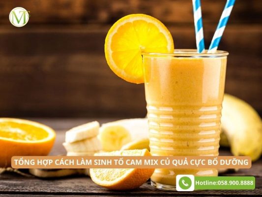 Tổng hợp cách làm sinh tố cam mix củ quả cực bổ dưỡng