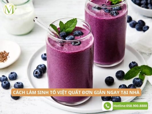 Cách làm sinh tố việt quất