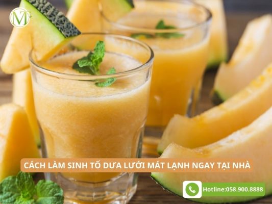 Cách làm sinh tố dưa lưới